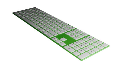 computer keyboard isolated on white