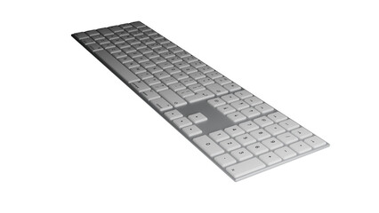 computer keyboard isolated on white