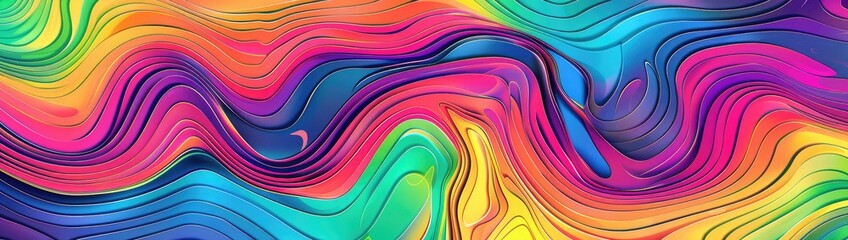 Rainbow Abstract background - fluid color gradient waves, with dynamic motion line effect. Vector Illustration For Wallpaper, Banner, Background, Card, Book Illustration, landing page

