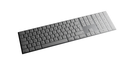 computer keyboard isolated on white