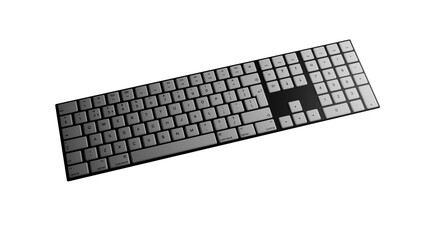 computer keyboard isolated on white