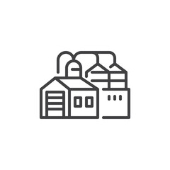 Manufacturing Facility line icon © alekseyvanin