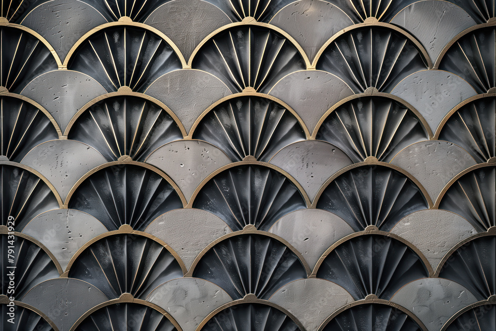 Poster sophisticated abstract 3d pattern. japanese and scandinavian style. art deco. background image. crea