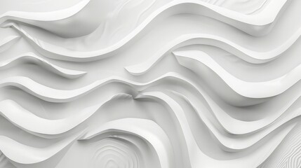 White wall texture, abstract pattern, wave wavy modern, geometric overlap layer background, Abstract warped Diagonal Striped Background. Curved twisted slanting, waved lines pattern. 3d rendering.
 - obrazy, fototapety, plakaty