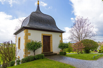 Teehaus im Garten der Benediktinerabtei Tholey, Saarland
