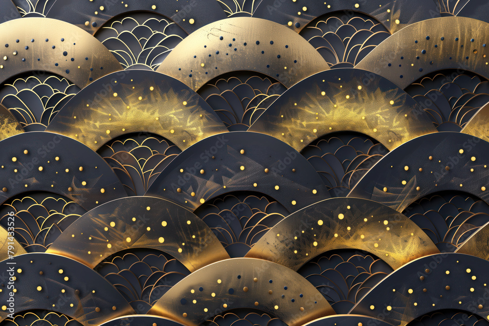 Poster sophisticated abstract 3d pattern. japanese and scandinavian style. background image. created with g