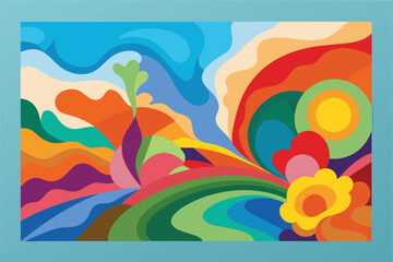 Abstract acrylic and watercolor painting. Canvas vector background
