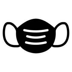 medical mask vector icon. medicine icon solid line style. perfect use for logo, presentation, website, and more. modern icon design glyph style