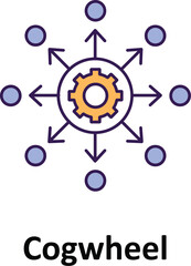 Cogwheel,  Vector icon which can easily modify or edit