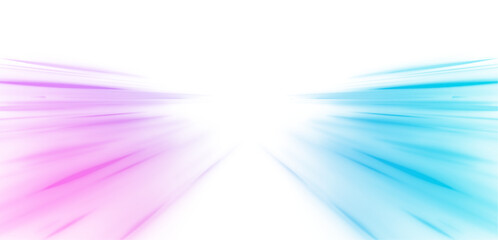 Abstract neon light rays background. A colorful motion background of city light trails. Vector PNG. Image of speed motion on the road.	