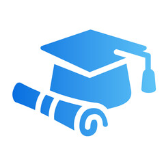 diploma gradient icon