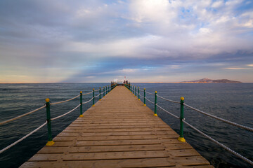 View of the coast of the Red Sea at Sharm El Sheikh resort
