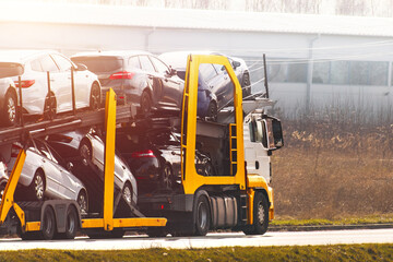 Professional Vehicle Recovery in Action. Tow car truck.