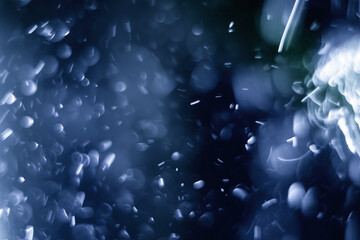 Abstract background - bubbles in dark water. - 791436932