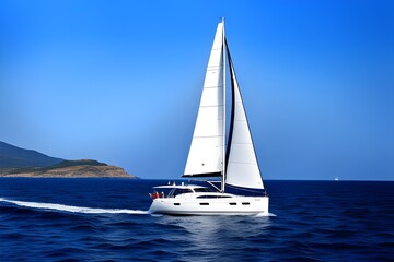 Naklejka premium yacht, Sailing