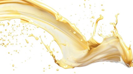 Mayonnaise Mayo Splashes on White Background
