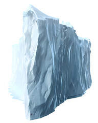 Obraz premium Huge blue iceberg isolated on transparent background