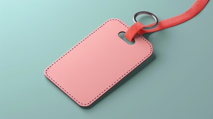 Fototapeta premium Travel in style with our plain luggage tag mockup, editable with text and colors