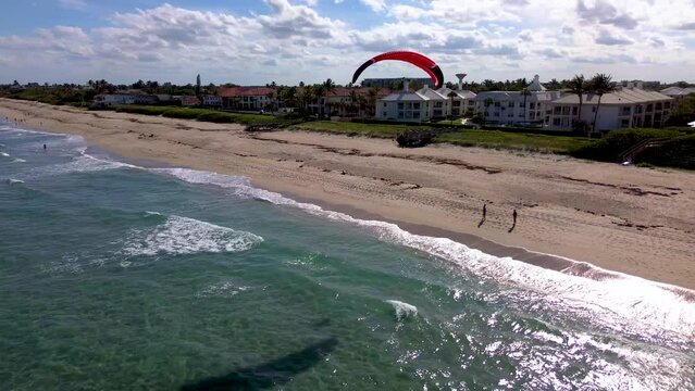 Flying along the coast of South Florida in Palm Beach County!
