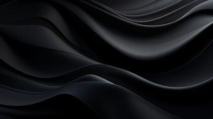 Obraz premium 3D dark simple folding waves, minimalist technology backdrop