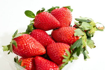 Close Up of a Bunch of Strawberries