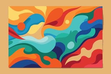 Abstract acrylic and watercolor painting. Canvas vector background