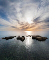 Ortigia sunrise  over the sea