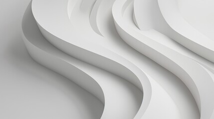 An Abstract White Wave on a White Background.