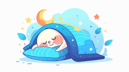 Isolated sleep icon in 2d format for all your design needs