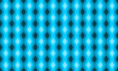 gradient blue wave background illustration vector image, blue gradient curve vertical column paper cut Thai traditional fabric patter