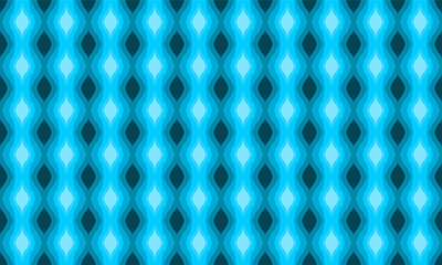 Fototapeta premium gradient blue wave background illustration vector image, blue gradient curve vertical column paper cut Thai traditional fabric patter