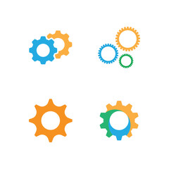 Gear logo vector template symbol design