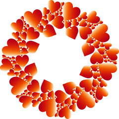 Bright heart pattern for design.