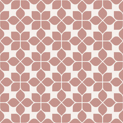 Vintage flowers seamless repeat pattern. Pastel pink background.