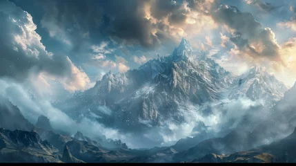  Dramatic high fantasy mountain landscape  © UsamaR