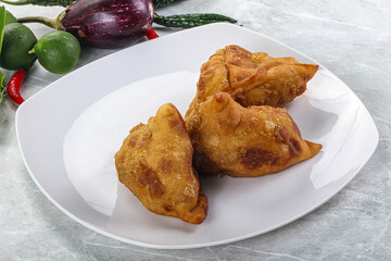 Indian cuisine - fries crispy samosa