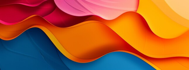 Colorful abstract background with flowing wave shapes in vibrant hues