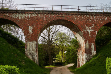 historic viaduct of a disused railway line in Greater Poland