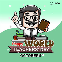 
Happy Teacher's Day Greeting Card Design