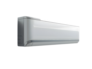 White air conditioner isolated on transparent background