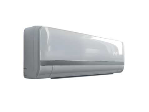 White air conditioner isolated on transparent background