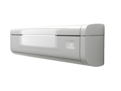 White air conditioner isolated on transparent background
