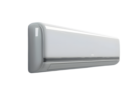 White air conditioner isolated on transparent background