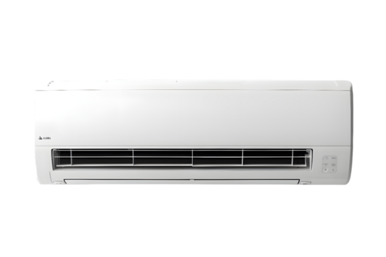 White air conditioner isolated on transparent background