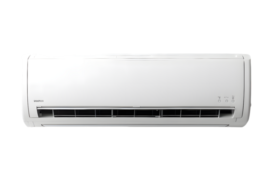 White air conditioner isolated on transparent background