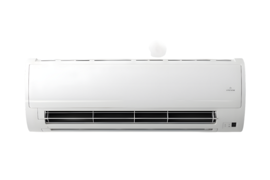 White air conditioner isolated on transparent background