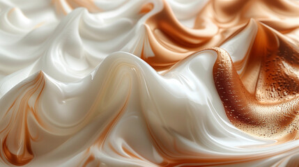 An abstract creamy texture with swirling patterns - obrazy, fototapety, plakaty