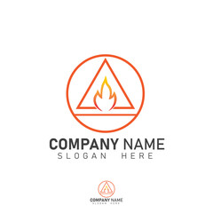 Fire flame logo icon vector design template