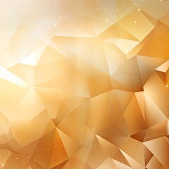 Gold abstract background with low poly design, vector illustration in the style of gold color palette with copy space for photo text or product, blank empty copyspace.