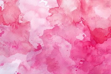 Brush Background. Pink Watercolor Painting with Paper Texture for Design and Printing